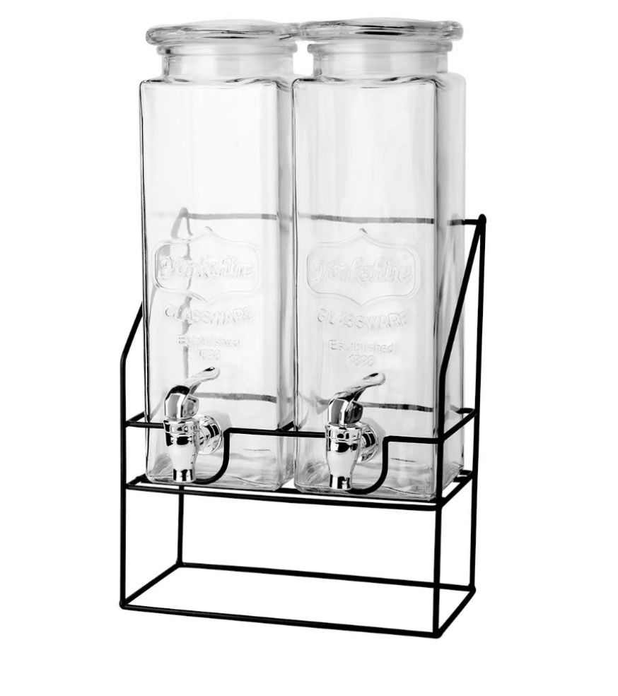 Double Juice, Cocktail Dispenser With Metal Stand