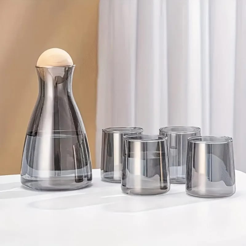 Nordic Style Decanter Water Bottle & Glass Set