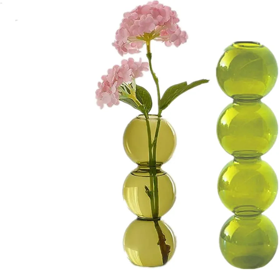 Glass Vase, Simple Table Flower Vase Modern Glass Vase Hydroponic Flower Pot For Home Living Room Table Decoration