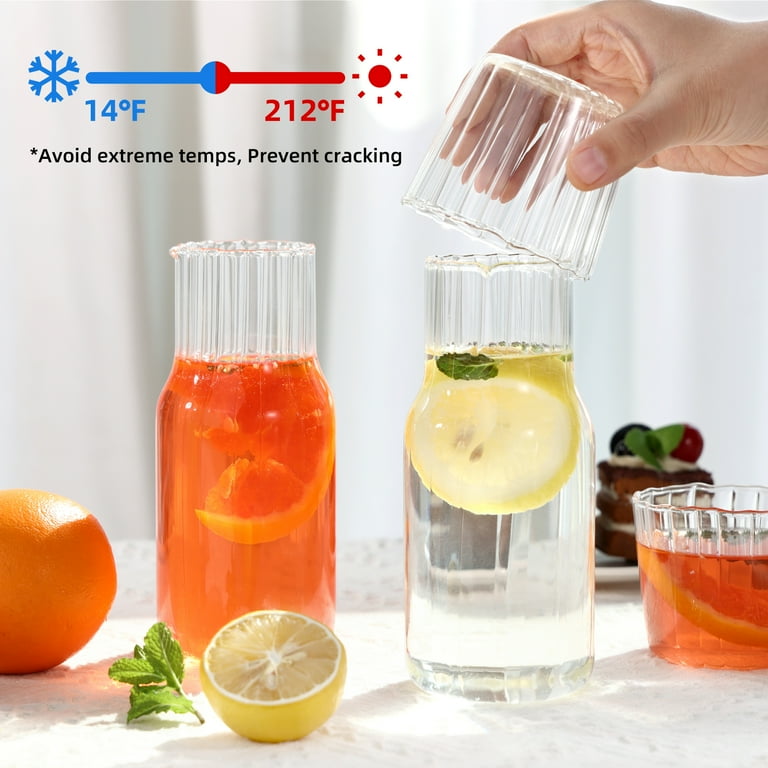 Bedside water carafes, water bottle with tumbler glass