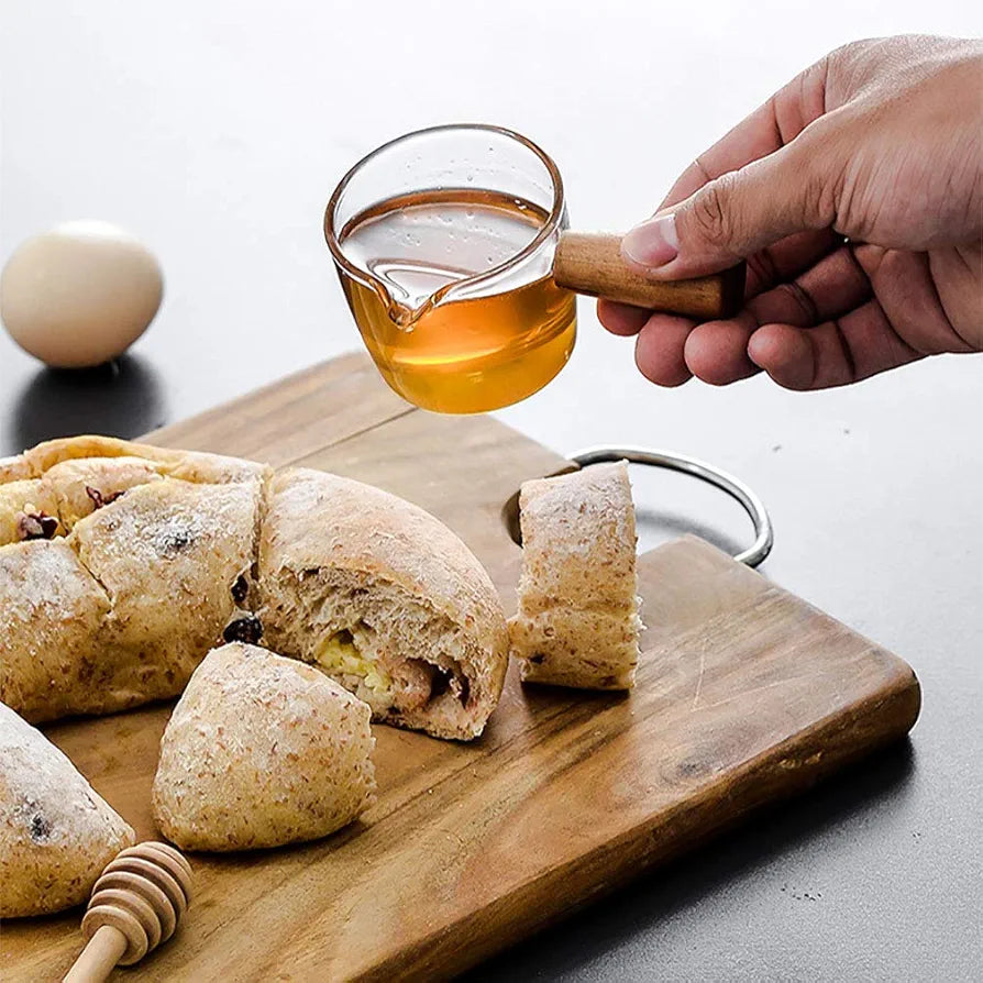 Espresso, Coffee Shot Glass With a Wooden Handle.
