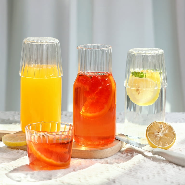Bedside water carafes, water bottle with tumbler glass