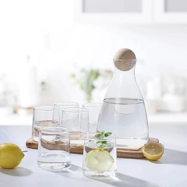 Nordic Style Decanter Water Bottle & Glass Set